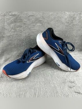 Brooks Glycerin 21 Womens Size 8 Blue White Walking Running Shoes Sneakers
